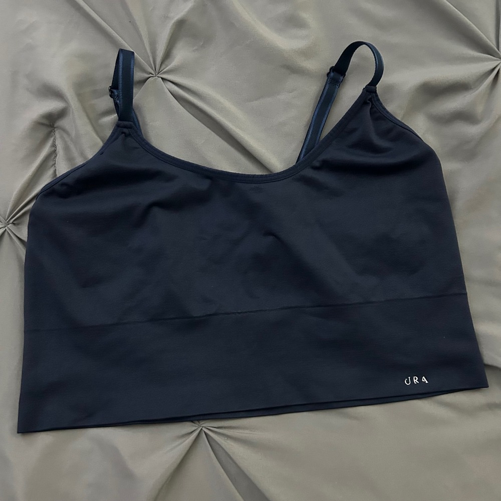 Laura Ashley Bra Navy Blue Adjustable Straps Scoop Neck Lounge Bra NO SIzE TAG